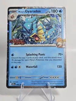 Misty's Gyarados Destined Rivals Prerelease Stamped 049/182 Holo Pokemon - NM - Image 5