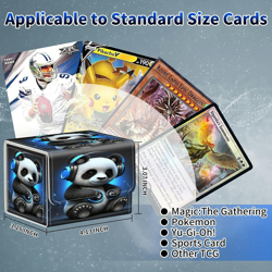 Card Deck Box, MTG Commander Deck Box for Trading Cards, 100+ Sleeved Cards with - Image 2