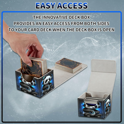 Card Deck Box, MTG Commander Deck Box for Trading Cards, 100+ Sleeved Cards with - Image 4