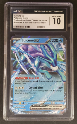 Pokemon Suicune CGC 10 Trading Card Game Classic Holo 010/034 HP 220 Not PSA - Image 2