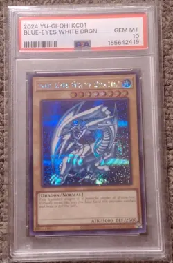 YU-GI-OH! PSA 10 KC01 Blue Eyes White Dragon Kaiba 25th Anniversary - Image 2