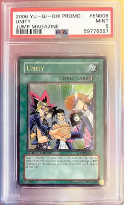 Yugioh PSA 9 MINT Unity Ultra Rare Shonen Jump Mag. Promo 2006 JUMP EN006 - Image 1