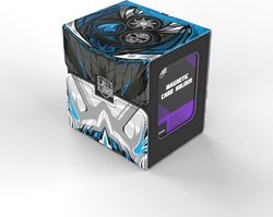 MTG Commander 100+ Card Custom Art Deck Box with Storage (White/Blue/Black) - Image 1