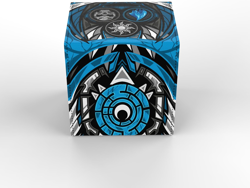 MTG Commander 100+ Card Custom Art Deck Box with Storage (White/Blue/Black) - Image 2