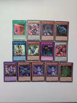 Lot Of (13) Yugioh Rarity Collection V Platinum Secret & Secret Rare Cards - Image 1