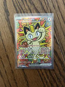 Pokemon Meowth EX POR 121/088 Full Art Foil Basic Card - Image 1