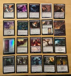 Magic The Gathering Lot Of 20 Black Cards Including Rares and Mythics NM - Image 1