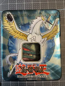 Yu-Gi-Oh! TIN Crystal Beast Sapphire Pegasus, 106 CARDS, Collectible Tin - Image 1