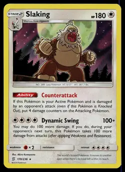Pokemon Card Unified Minds Slaking 170/236 Rare Holo - Image 1