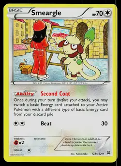 Pokemon Card BREAKthrough Smeargle 123/162 Rare - Image 1