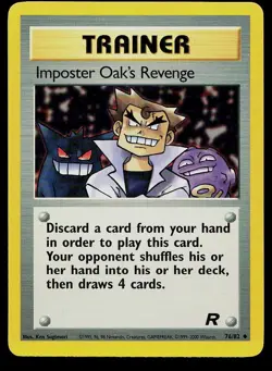 Pokemon Card Team Rocket Imposter Oak's Revenge 76/82 Gengar Cameo - Image 1