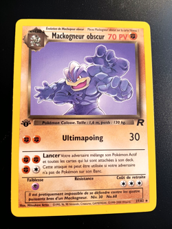 POKEMON MACKOGNEUR OBSCUR FRENCH 1ST EDITION CARD 27/82 - Image 1