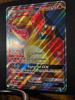 Jumbo Pokemon Nintendo Charizard GX SM60 Full Art Holo Promo Card 250 LP - Image 1