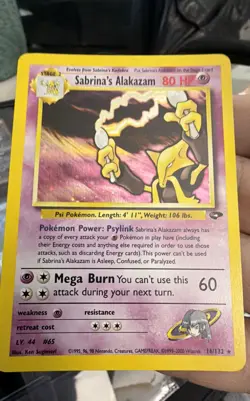 Sabrina's Alakazam 16/132 Gym Challenge Holo LP MP Decent Card Z144 - Image 1