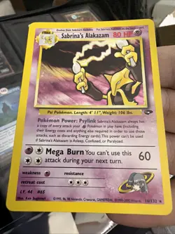 Sabrina's Alakazam 16/132 Gym Challenge Holo LP MP Decent Card Z144 - Image 2