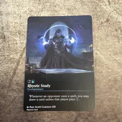 Rhystic Study - Custom Art MTG Magic The Gathering Playtest Card - Image 1