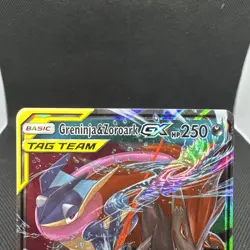 Pokemon TCG Greninja & Zoroark GX Holo Ultra Rare Card Unbroken Bonds 107/214 - Image 3
