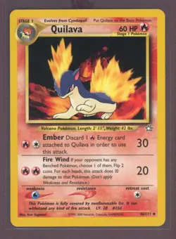 Quilava 46/111 Neo Genesis Uncommon Pokemon Card LP - Image 1