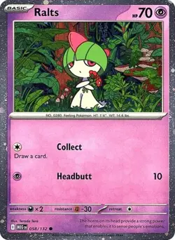 2x Ralts (Cosmos Holo, #058/132) - Hol Miscellaneous Cards & Products LP Pokemon - Image 1