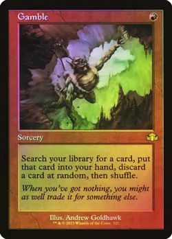 MTG FOIL Gamble Retro - Dominaria Remastered #321 - Image 1