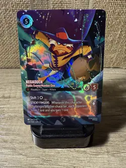 Lorcana WinterSpell Negaduck - Public Enemy Number One - Enchanted Foil M+! - Image 1