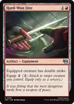 Hard-Won Jitte~0091~NM~(TMT) - Teenage Mutant Ninja Turtles~MTG - Image 1