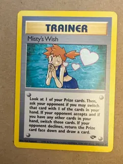 Misty's Wish 108/132 Gym Challenge Regular Pokemon card Near Mint / NM *CUTE!* - Image 1
