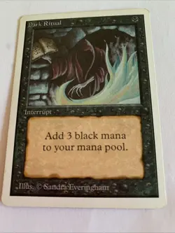 MTG Dark Ritual, Unlimited, Light Play NICE - Image 1