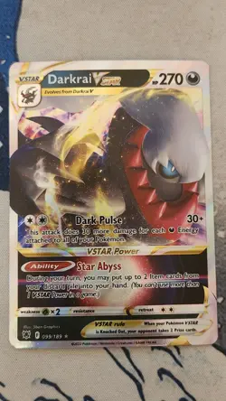 Pokemon TCG Darkrai VSTAR #099/189 SWSH10: Astral Radiance Holo Rare NM - Image 1