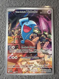 Pokemon tcg SV: Scarlet & Violet Promo Cards Team Rocket's Wobbuffet #203 - Image 1