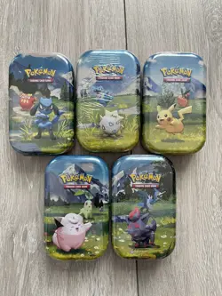 Pokemon TCG | Ascended Heroes Mini Tin Bundle Full Artwork Set 5x Tins | SEALED - Image 1