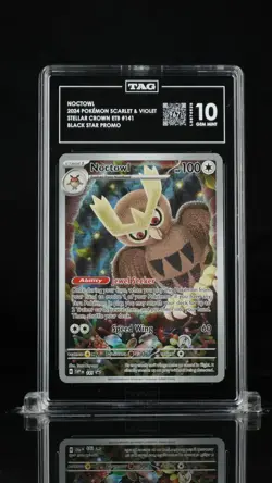 Noctowl 141 Holo Stellar Crown Elite Trainer Box Pokemon Tag 10 Gem Mint - Image 1