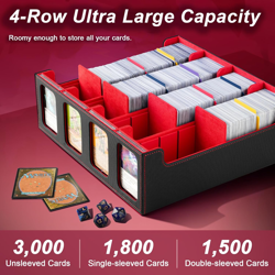 MTG Deck Box for 3000+ Trading Cards, Trading Card Storage Box with 20 Colorful - Image 2