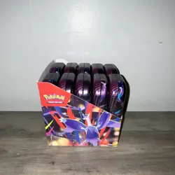 Pokemon Mega Evolution Mini Tins Sealed-Tins are sealed-Top To Display Cut Off - Image 5