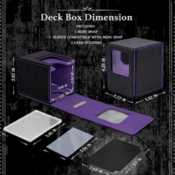 MTG Deck Box with Front-Facing Commander Display, Card Deck Case Fits 100 Single - Image 4