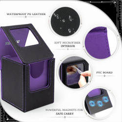 MTG Deck Box with Front-Facing Commander Display, Card Deck Case Fits 100 Single - Image 5