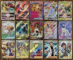 Pokemon TCG Card Lot Of 15 Various Sets 2020 Full Arts, Holo Rares, EX, Vs NM/LP - Image 1
