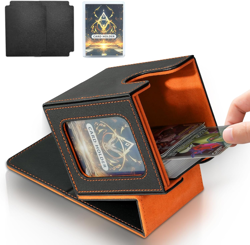 Card Deck Box for MTG Commander, Card Storage Box for Trading Cards, PU Leather - Image 1