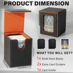 Card Deck Box for MTG Commander, Card Storage Box for Trading Cards, PU Leather - Image 3