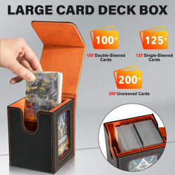 Card Deck Box for MTG Commander, Card Storage Box for Trading Cards, PU Leather - Image 4