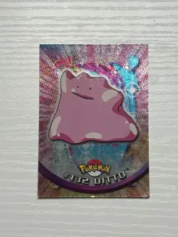 2000 Topps Pokemon Silver Foil #132 Ditto TV Animation Blue Logo - Image 1