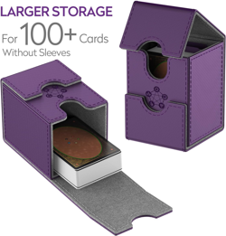 Purple Deck Box for MTG Cards, Trading Card Storage Box with 2 Dividers per Hold - Image 5