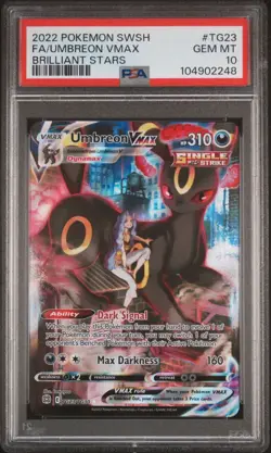 Pokemon Umbreon VMAX Full Art Ultra Rare Holo TG23 Swsh09 Brilliant Stars PSA 10 - Image 1