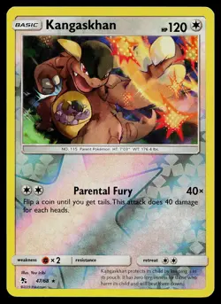 Pokemon Hidden Fates 47/68 Kangaskhan Reverse Holo - Image 1