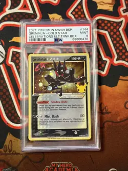2021 POKEMON SWSH BLACK STAR PROMO #144 GRENINJA-GOLD STAR PSA 9 - Image 2