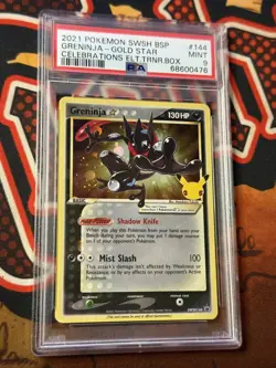 2021 POKEMON SWSH BLACK STAR PROMO #144 GRENINJA-GOLD STAR PSA 9 - Image 4