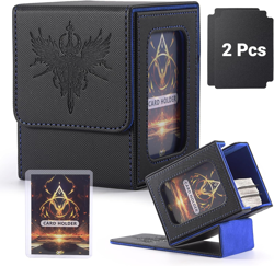 MTG Commander Deck Box Emblem Embossed Logo with Window Display, PU Leather Card - Image 1