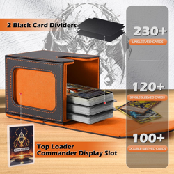 MTG Commander Deck Box Emblem Embossed Logo with Window Display, PU Leather Card - Image 3