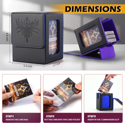 MTG Commander Deck Box Emblem Embossed Logo with Window Display, PU Leather Card - Image 4