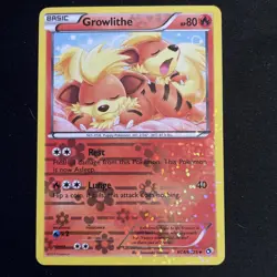 Pokemon Growlithe RC4/RC25 Reverse Holo Legendary Treasures 80HP English - Image 1
